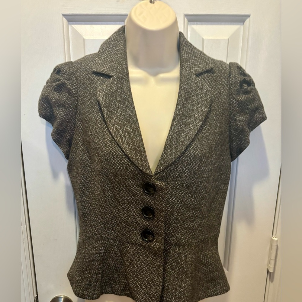 Banana Republic Grey / Brown Tweed jacket size 6